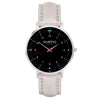 Moderno Vegan Leather Watch Silver, Black & Red Watch Hurtig Lane Vegan Watches