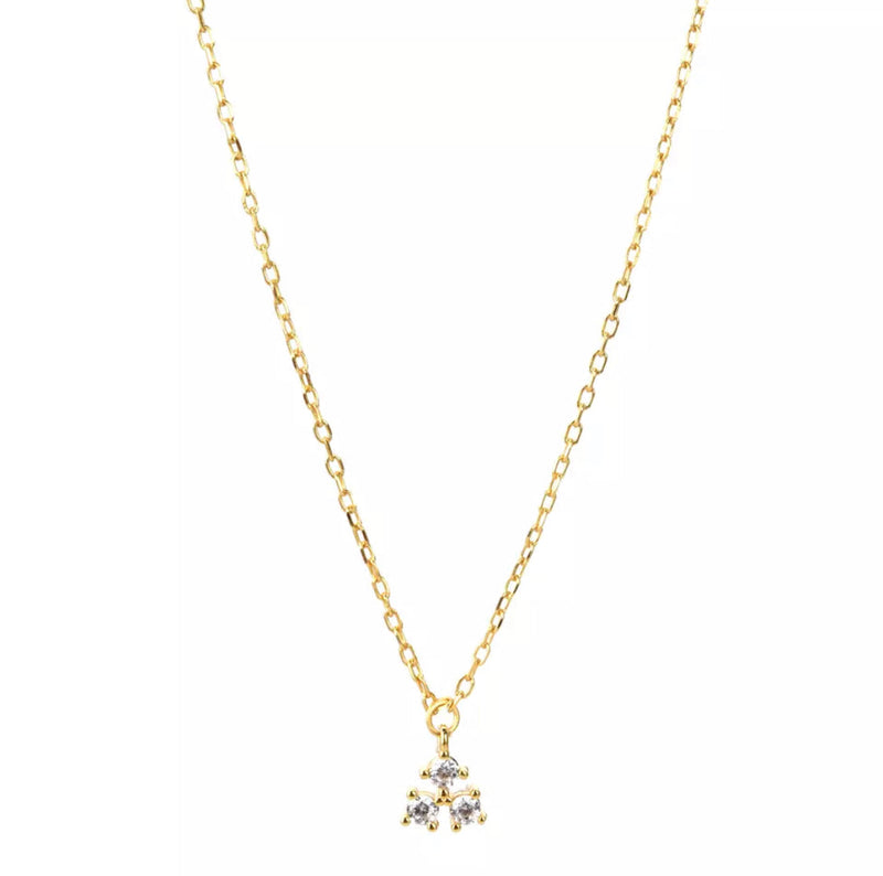 Vistosa Trio Gold Necklace- Champagne Necklaces Hurtig Lane 