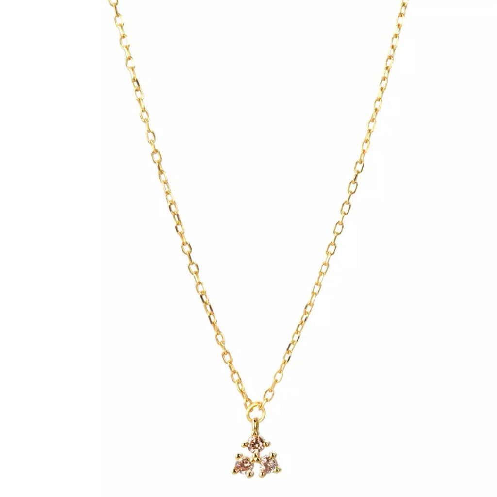 Vistosa Trio Gold Necklace- Champagne Necklaces Hurtig Lane 