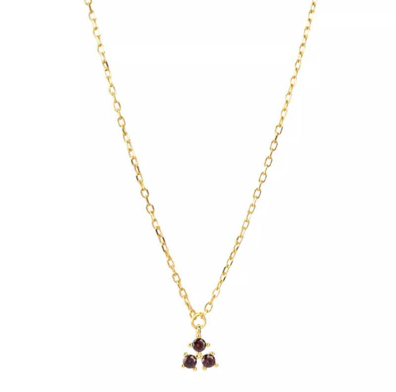 Vistosa Trio Gold Necklace- Champagne Necklaces Hurtig Lane 