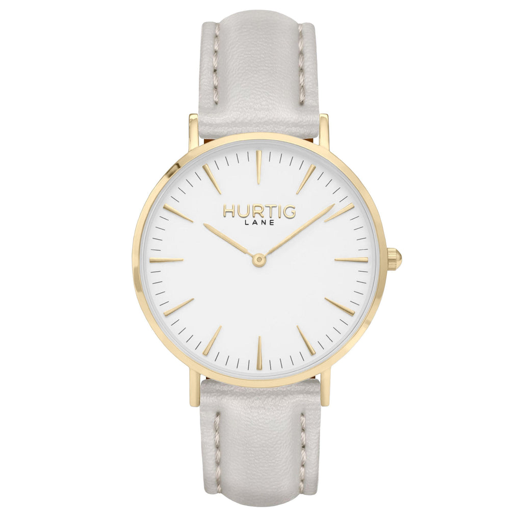gold and grey vegan watch