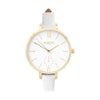 Amalfi Petite Stainless Steel Watch Gold, White & Silver Watch Hurtig Lane Vegan Watches