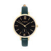 Amalfi Petite Vegan Leather Watch Gold, Black & Marine Blue Watch Hurtig Lane Vegan Watches