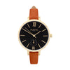 Amalfi Petite Vegan Leather Watch Gold, Black & Forest Green Watch Hurtig Lane Vegan Watches